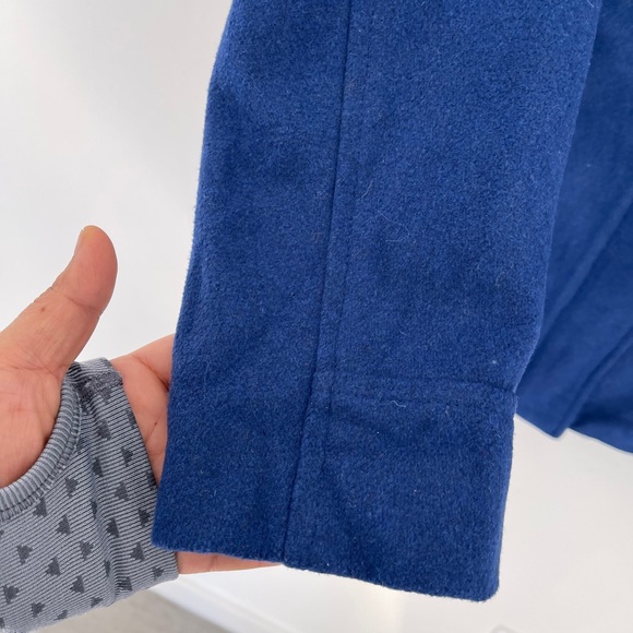 Blue High Neck Long Sleeve Zip Down Jacket Small - Picture 4 of 7